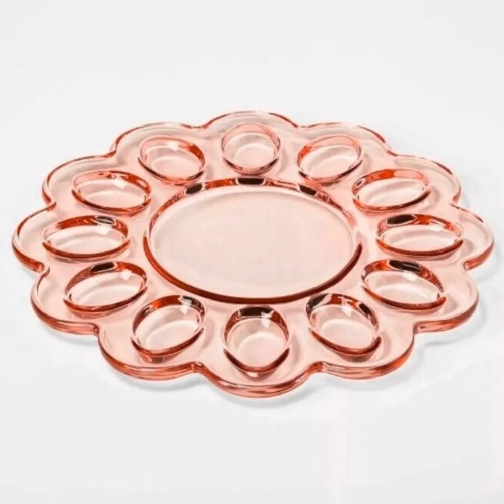 Threshold deviled egg platter pink